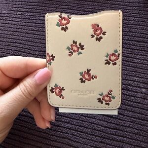 NWT COACH Phone Floral Card ID Holder